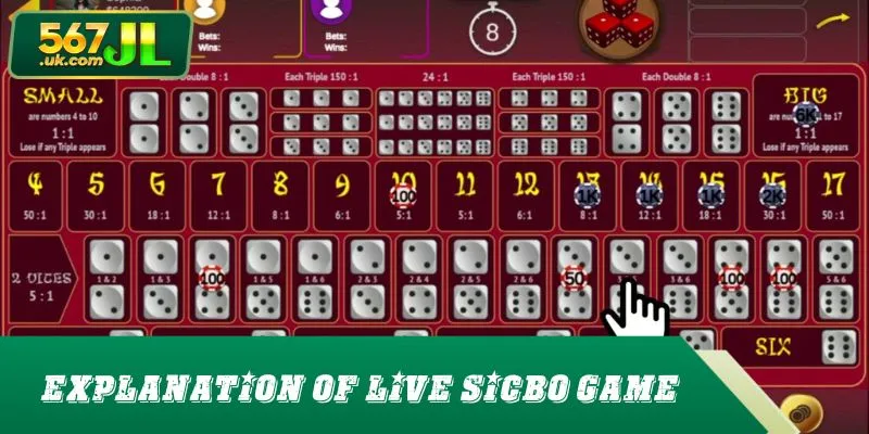 Explanation of live sicbo game