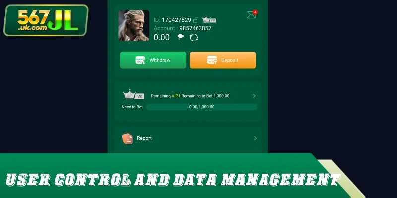 User control and data management in action